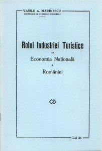 Conferință ținută de Vasile A. Marinescu la Academia Comercială, în 1933; lucrarea va fi reeditată, prin reproducere în facsimil, în 2007